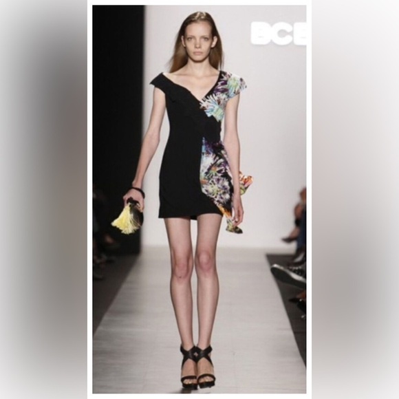 BCBGMAXAZRIA RUNWAY Color Block Dress Size 10 - Picture 1 of 12